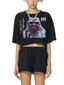 No. 57 Snow Washed Raw Edge Crop Top