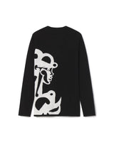 Unisex Duality Loro Piana Cashmere Intarsia Knit Crewneck Black with Male and Female Faces in White - Unknown Union_Shop