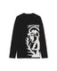 Unisex Duality Loro Piana Cashmere Intarsia Knit Crewneck Black with Male and Female Faces in White - Unknown Union_Shop