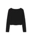 Duality Duality Loro Piana Cashmere Intarsia Knit Crop in Black with Male and Female Faces in White - Unknown Union_Shop