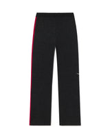 Original Royals Merino Wool Mohair Drawstring Pant in Black with Red Stripe and White Graphic - Sustainably Sourced - Unknown Union_Shop