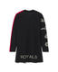 Original Royals Merino Wool Mohair Longline Knit Top in Black with Red Stripe and White Graphic - Sustainably Sourced - Unknown Union_Shop