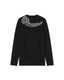 Unisex Oroboros Loro Piana Cashmere Intarsia Knit Crewneck in Black with Crocodile in White - Unknown Union_Shop