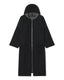 Oroboros Merino Wool Mohair Knit Cloak in Black with Crocodile Graphic in White - Sustainably Sourced - Unknown Union_Shop