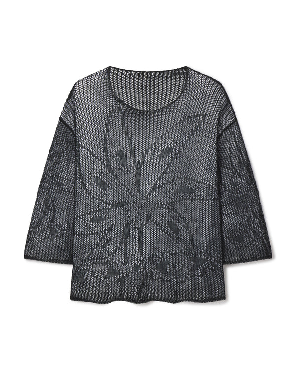 The Watchers LS Mohair Black Knit Tunic - Sustainably Sourced - Unknown Union_Shop