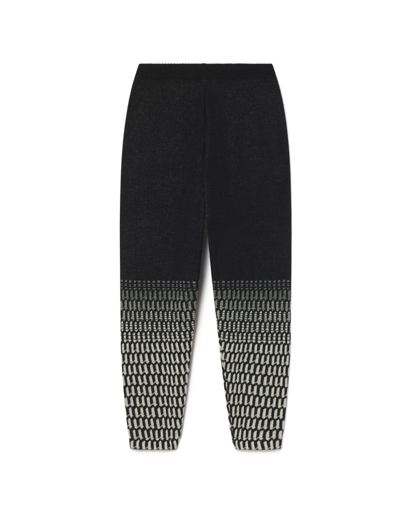 Transitions Merino Wool Mohair Knit Jogger in Black and White - Sustainably Sourced - Unknown Union_Shop