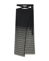 Transitions Merino Wool Mohair Knit Skirt in Black and White - Sustainably Sourced - Unknown Union_Shop