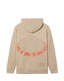 Labyrinth Oversized Hoodie in Tan with Orange Graphic - Sustainably Sourced - Unknown Union_Shop